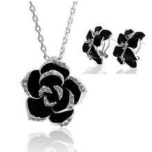 Load image into Gallery viewer, Rose Flower Enamel Jewelry Set