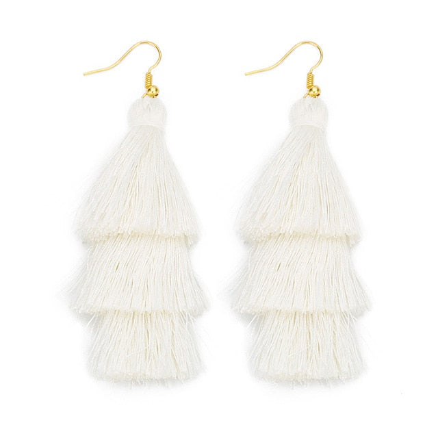 Layered Bohemian Fringed Earrings