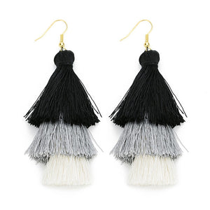 Layered Bohemian Fringed Earrings