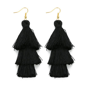 Layered Bohemian Fringed Earrings