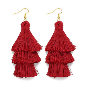 Layered Bohemian Fringed Earrings