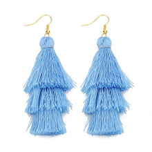 Load image into Gallery viewer, Layered Bohemian Fringed Earrings