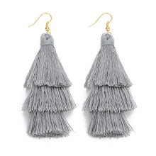 Load image into Gallery viewer, Layered Bohemian Fringed Earrings