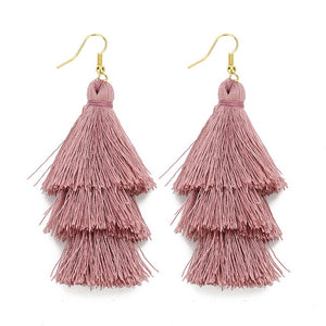 Layered Bohemian Fringed Earrings