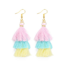 Load image into Gallery viewer, Layered Bohemian Fringed Earrings