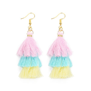 Layered Bohemian Fringed Earrings