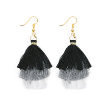 Load image into Gallery viewer, Layered Bohemian Fringed Earrings