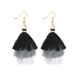 Layered Bohemian Fringed Earrings