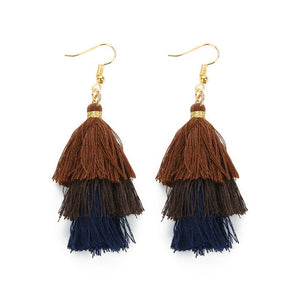 Layered Bohemian Fringed Earrings