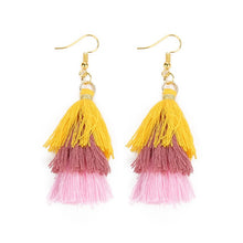 Load image into Gallery viewer, Layered Bohemian Fringed Earrings