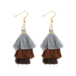 Layered Bohemian Fringed Earrings