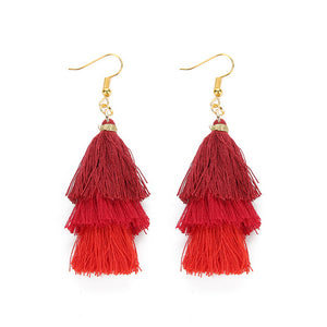 Layered Bohemian Fringed Earrings