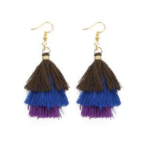 Layered Bohemian Fringed Earrings