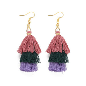 Layered Bohemian Fringed Earrings