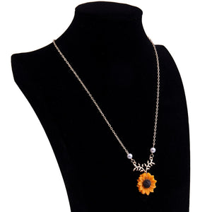 Sunflower Pendant Necklace