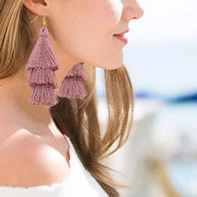 Load image into Gallery viewer, Layered Bohemian Fringed Earrings