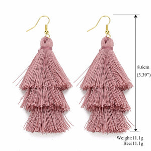 Layered Bohemian Fringed Earrings