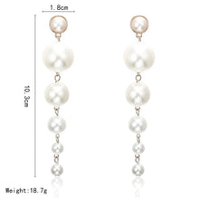 Load image into Gallery viewer, Simulated Pearl Long Earrings