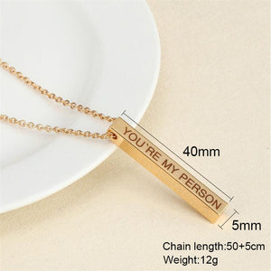 Square Bar Necklace