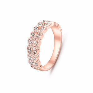 Concise Crystal Wedding Ring