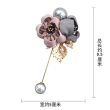 Load image into Gallery viewer, Fabric Flower Brooch