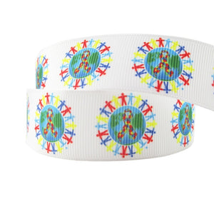 Autism Awareness Printed Polyester Ribbon