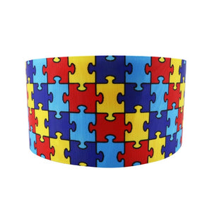 Autism Awareness Printed Polyester Ribbon