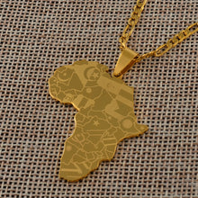 Load image into Gallery viewer, Africa Map Necklace for Women Men