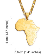 Load image into Gallery viewer, Africa Map Necklace for Women Men