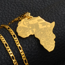 Load image into Gallery viewer, Africa Map Necklace for Women Men