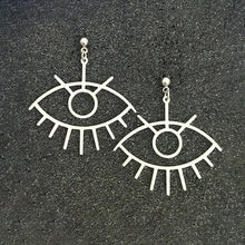 Load image into Gallery viewer, Geometric Girl Face Earrings