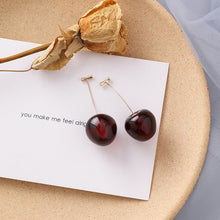 Load image into Gallery viewer, Cherry Fruit Shaped Drop Earrings