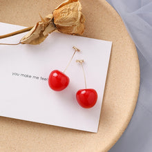 Load image into Gallery viewer, Cherry Fruit Shaped Drop Earrings