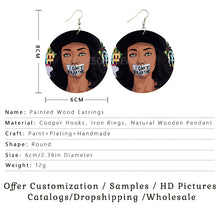 Load image into Gallery viewer, I Can&#39;t Breathe Black Woman Drop Earrings