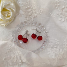 Load image into Gallery viewer, Cherry Fruit Shaped Drop Earrings