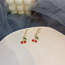 Load image into Gallery viewer, Cherry Fruit Shaped Drop Earrings