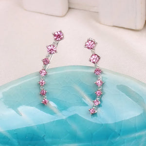 Bar Shape Crystal Earrings