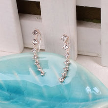 Load image into Gallery viewer, Bar Shape Crystal Earrings