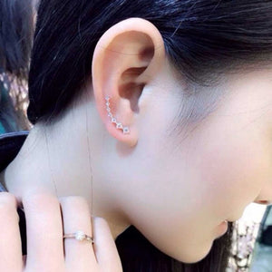 Bar Shape Crystal Earrings