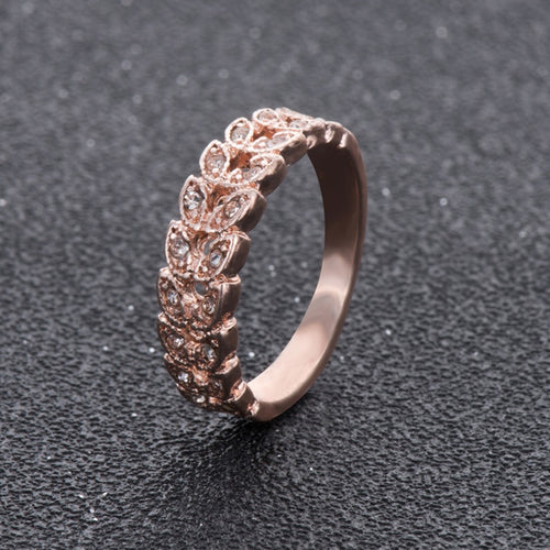 Concise Crystal Wedding Ring