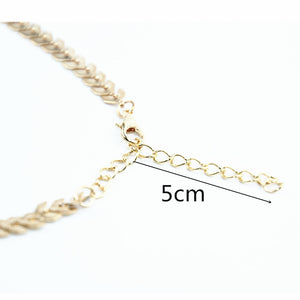 Leaves Chain Choker Necklace