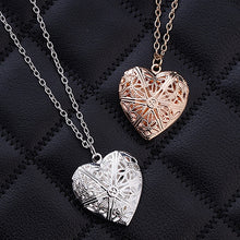 Load image into Gallery viewer, Hollow Heart Pendant Necklace