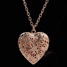 Load image into Gallery viewer, Hollow Heart Pendant Necklace