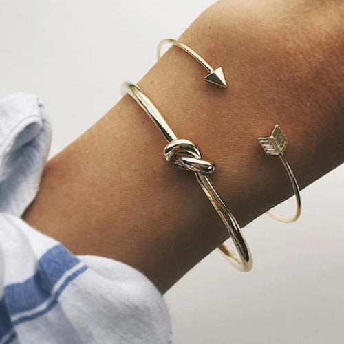 Arrow Knotted Charm Bracelet