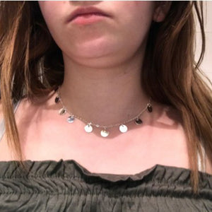 Sequins Coin Choker Necklace