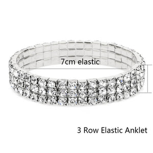 Elastic Crystal Anklet