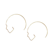 Load image into Gallery viewer, Gold Face Shaped Earring for Women