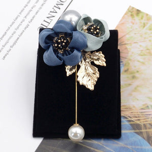 Fabric Flower Brooch