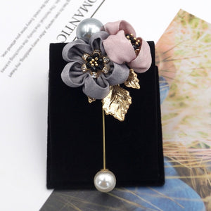 Fabric Flower Brooch