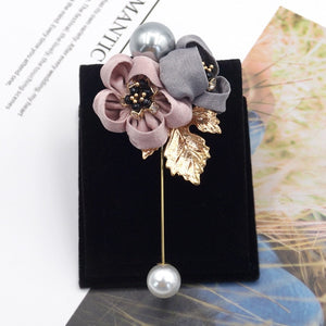 Fabric Flower Brooch